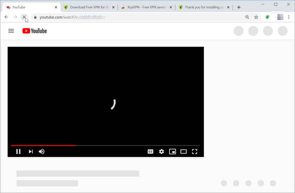 youtube not working with vpn