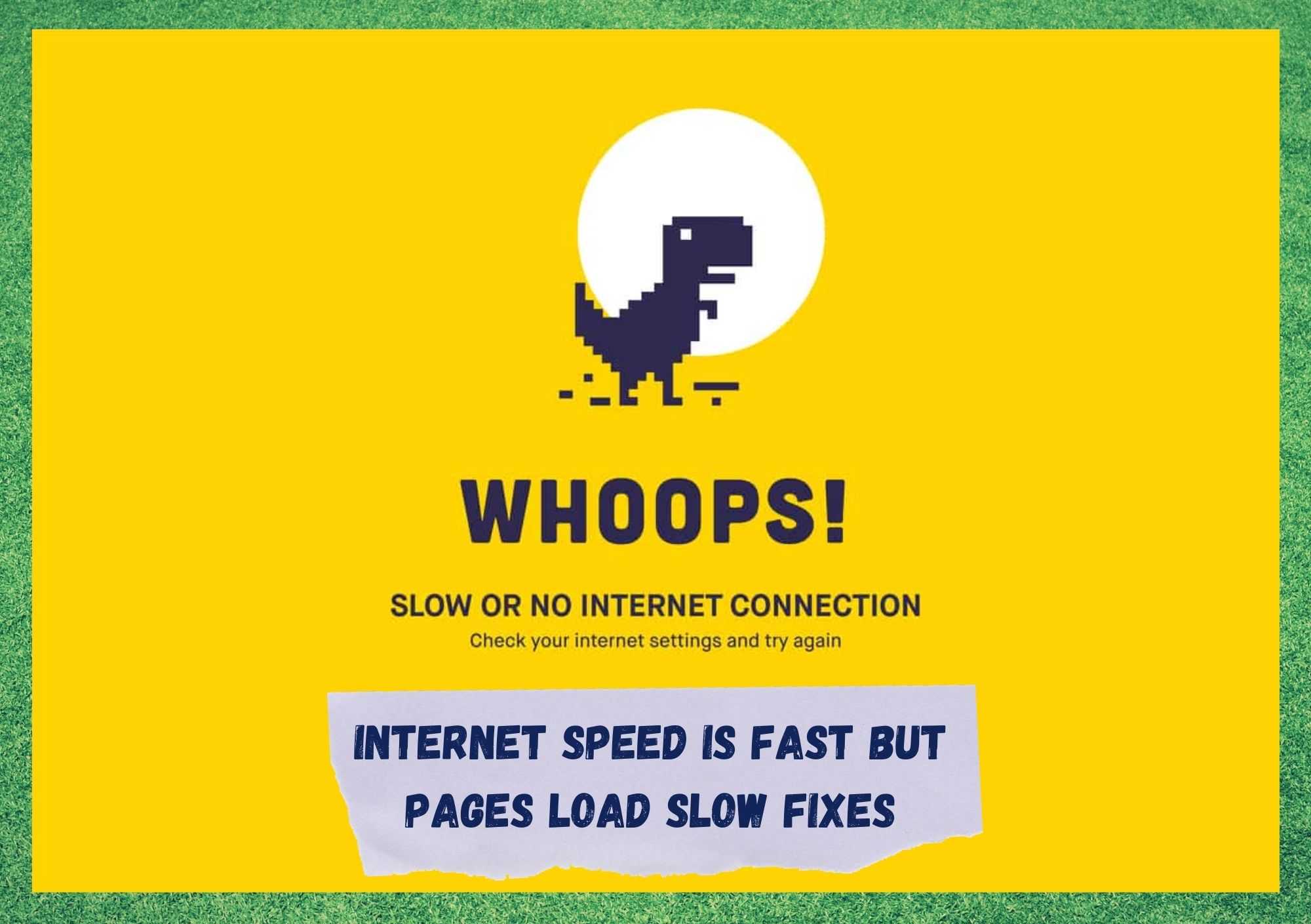 internet speed is fast but pages load slow