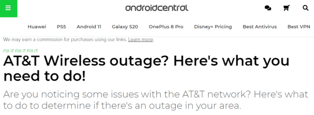 android central att internet outage