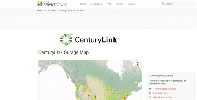 century link internet outage istheservicedown