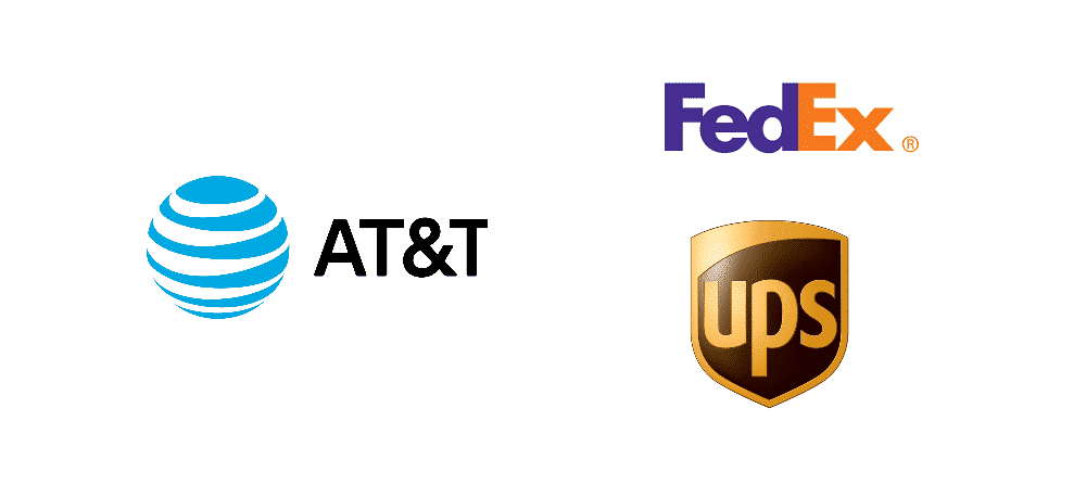 does at&t ship ups or fedex