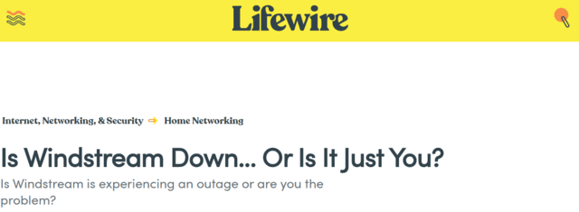 lifewire windstream internet outage