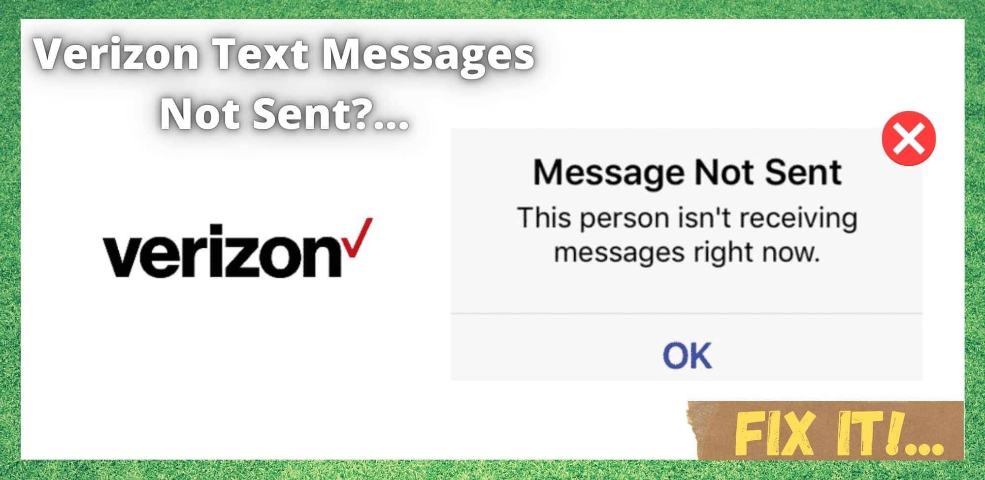 Verizon Text Messages Not Sending