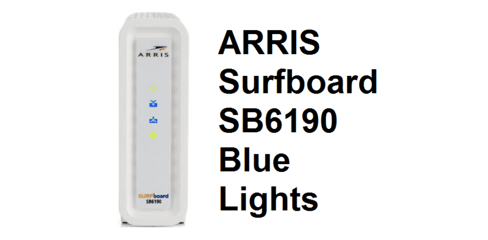 arris surfboard sb6190 blue lights