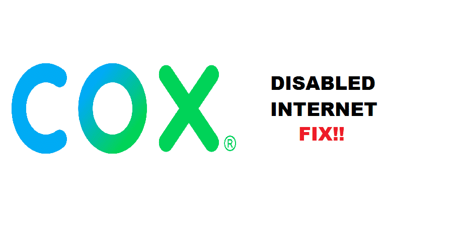 cox disabled my internet