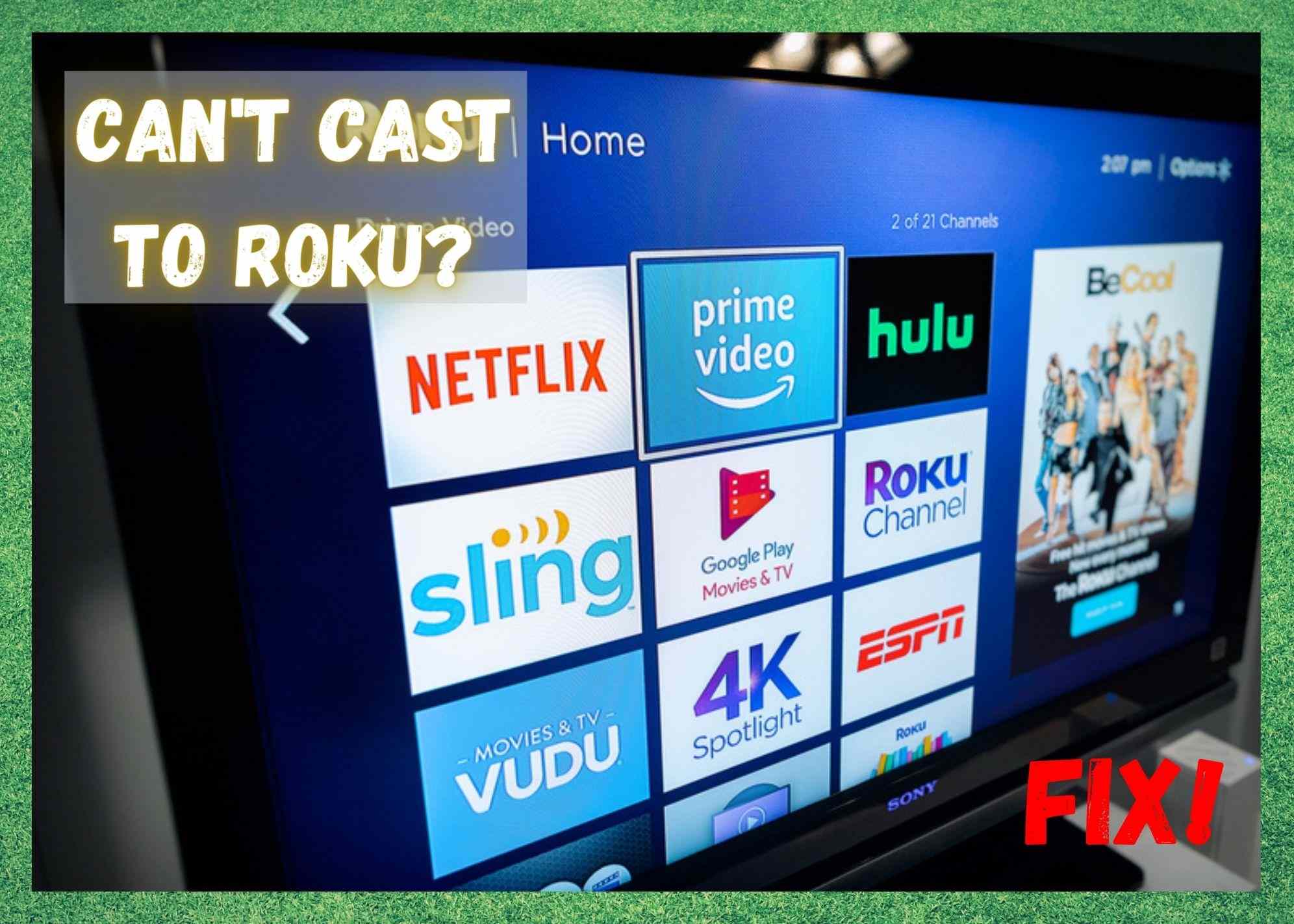can't cast to roku