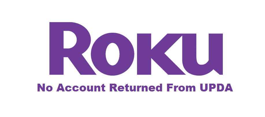 no account returned from upda