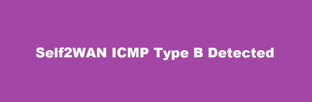 self2wan icmp type b detected!