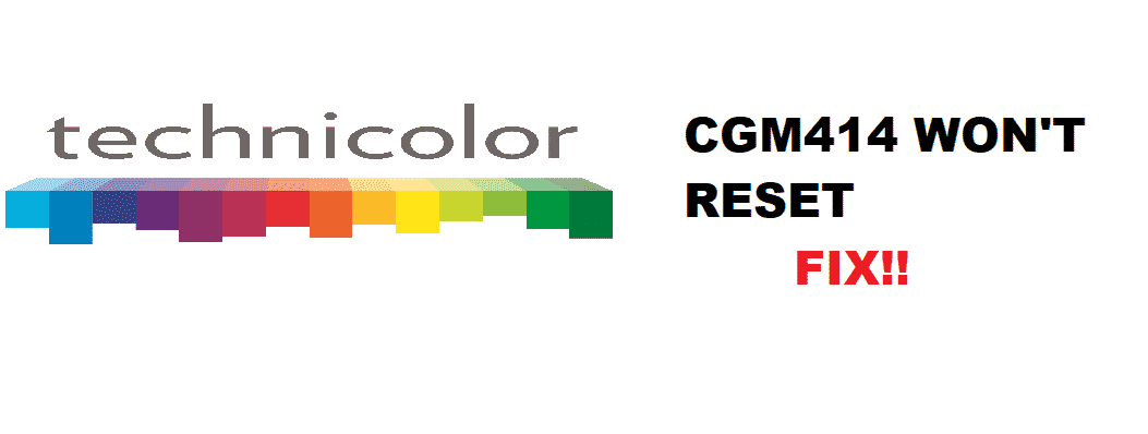 how to reset technicolor modem