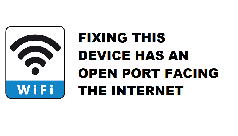 this device has open ports facing the internet