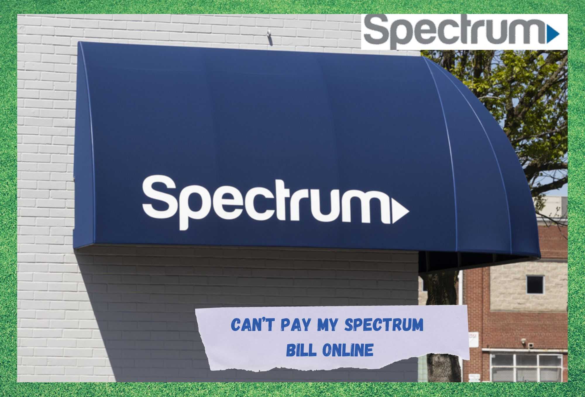 can't pay spectrum bill online