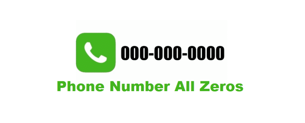 phone number all zeros