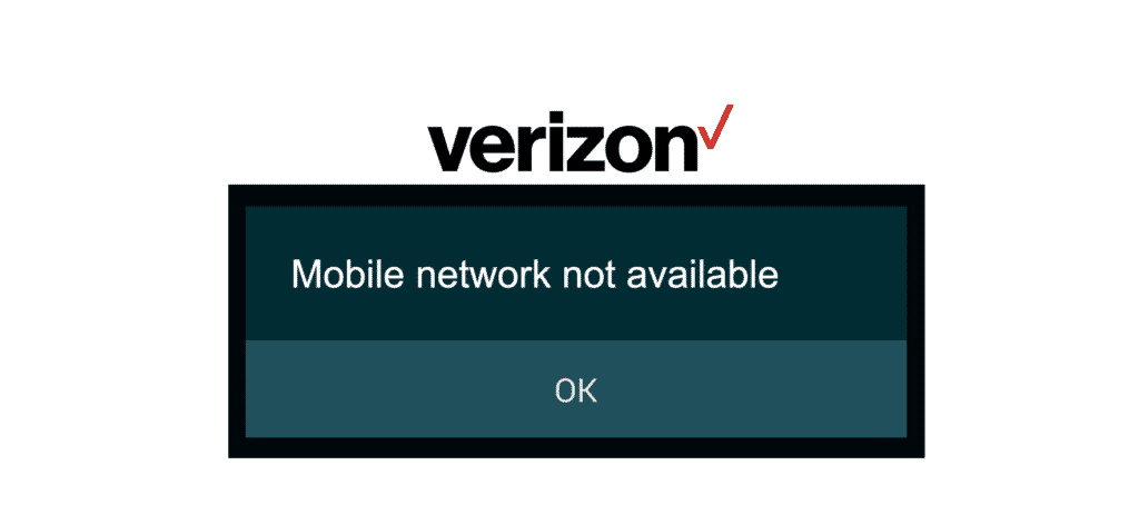 verizon mobile network not available