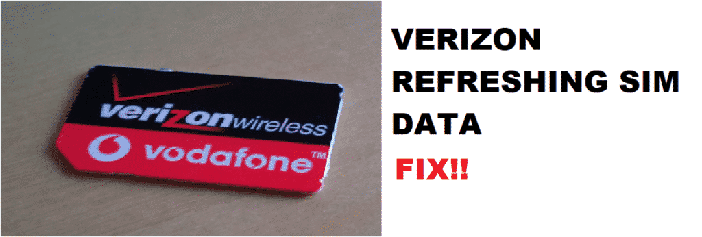 verizon refreshing sim data