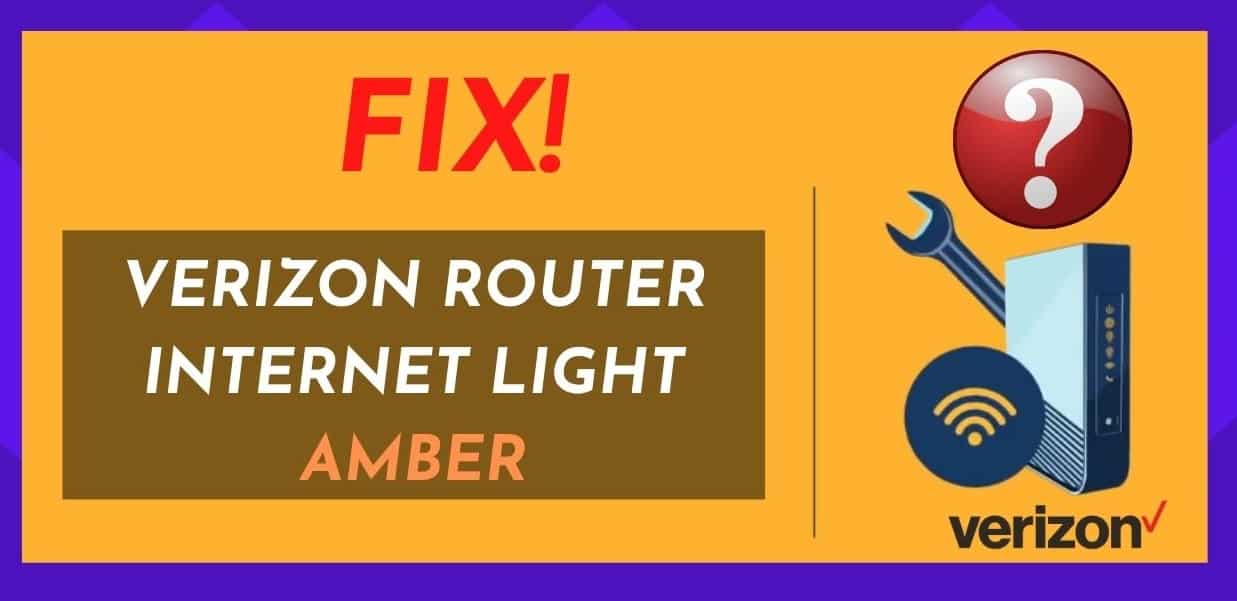Verizon Router Internet Light Amber
