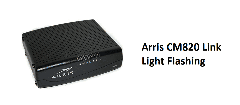 arris cm820 link light flashing