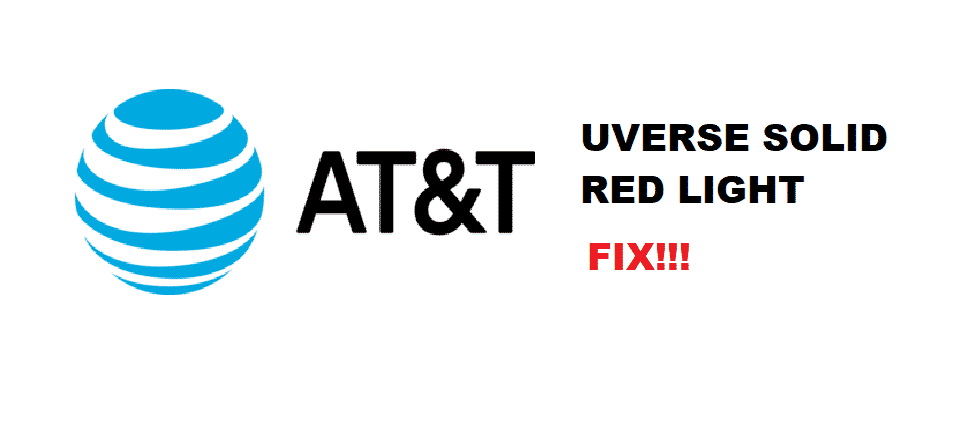 at&t uverse router service light solid red