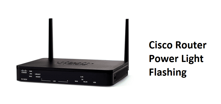 cisco router power light flashing