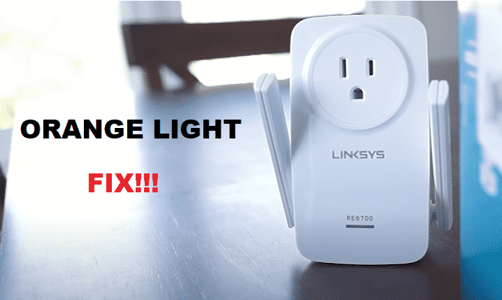 linksys re6700 orange light