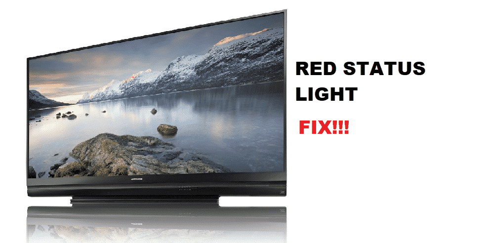 mitsubishi tv red status light