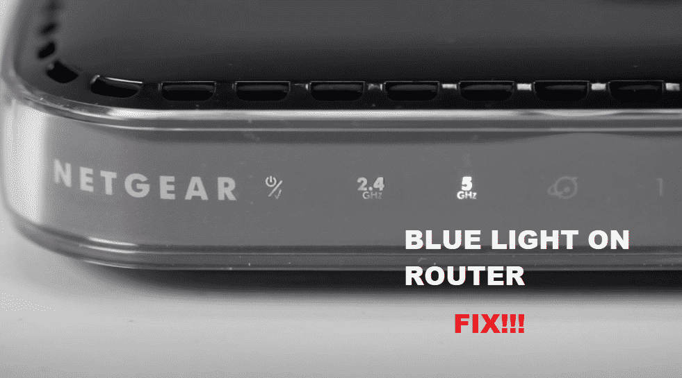 netgear router blue light