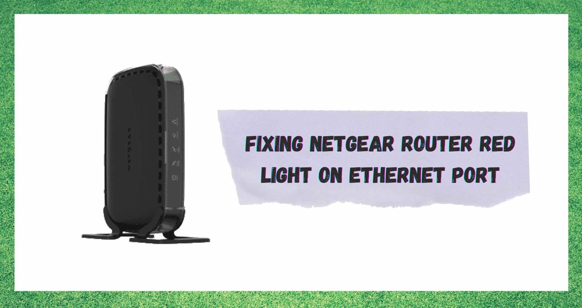 netgear router red light on ethernet port