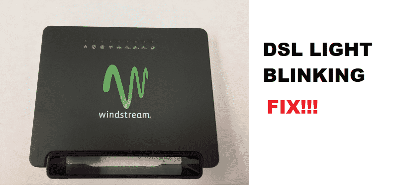 windstream dsl light blinking