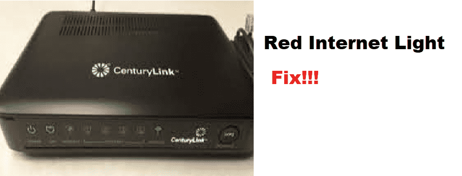 centurylink pk5001z red internet light