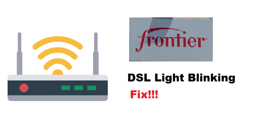 frontier router dsl light blinking