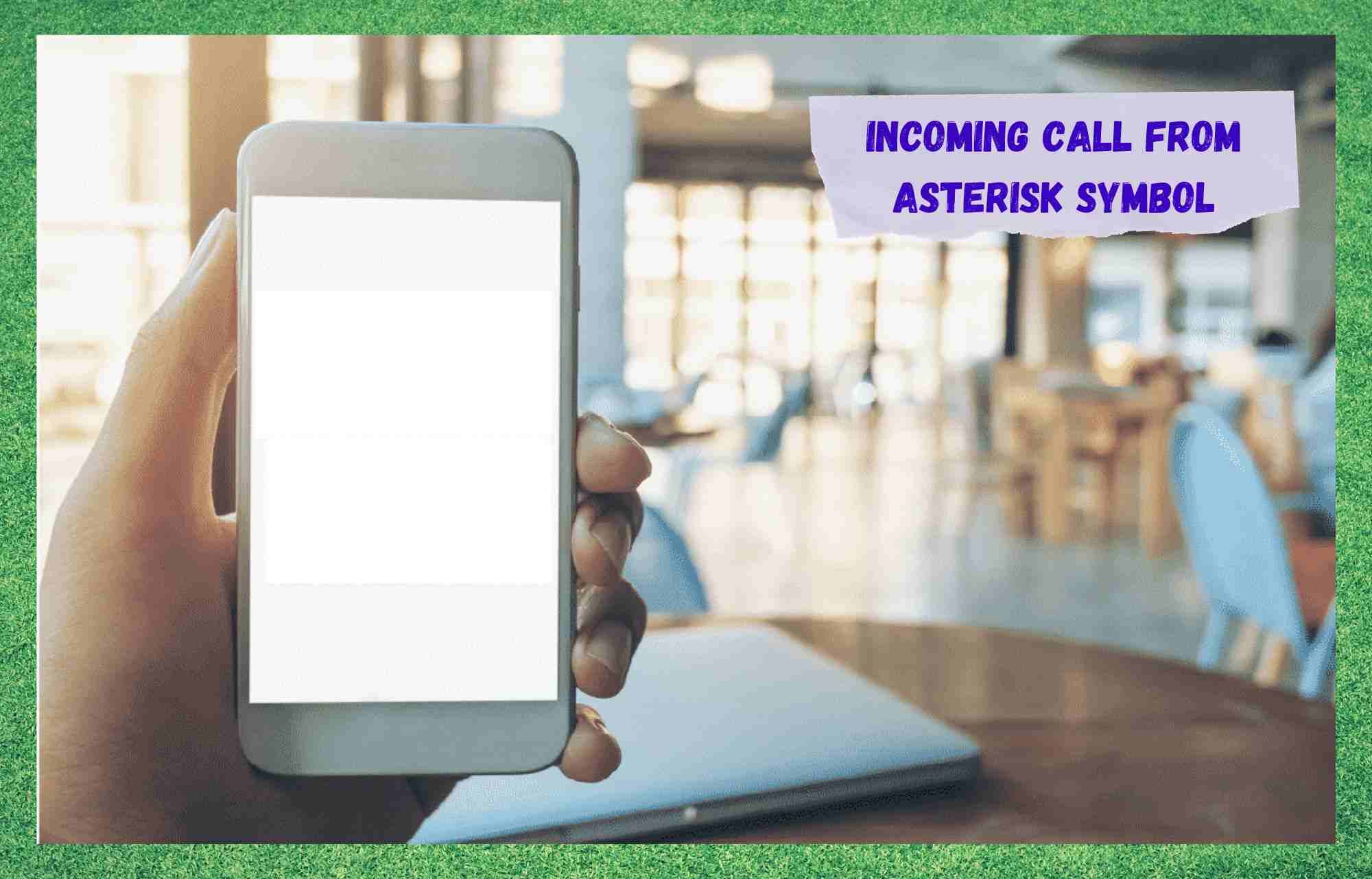 incoming call from asterisk symbol