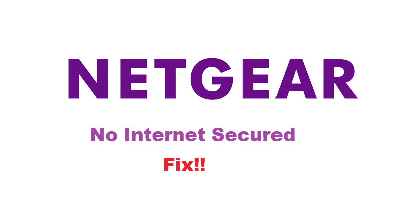 netgear no internet secured
