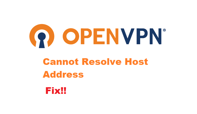 openvpn cannot resolve host address