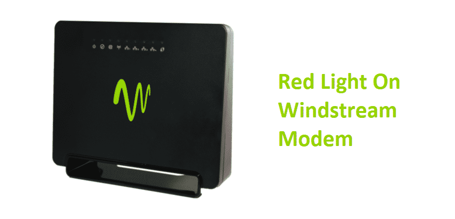 red light on windstream modem