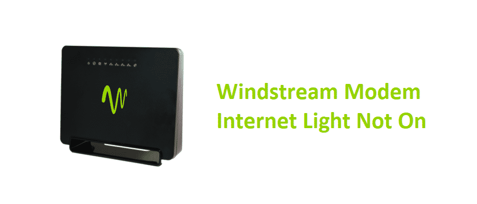 windstream modem internet light not on
