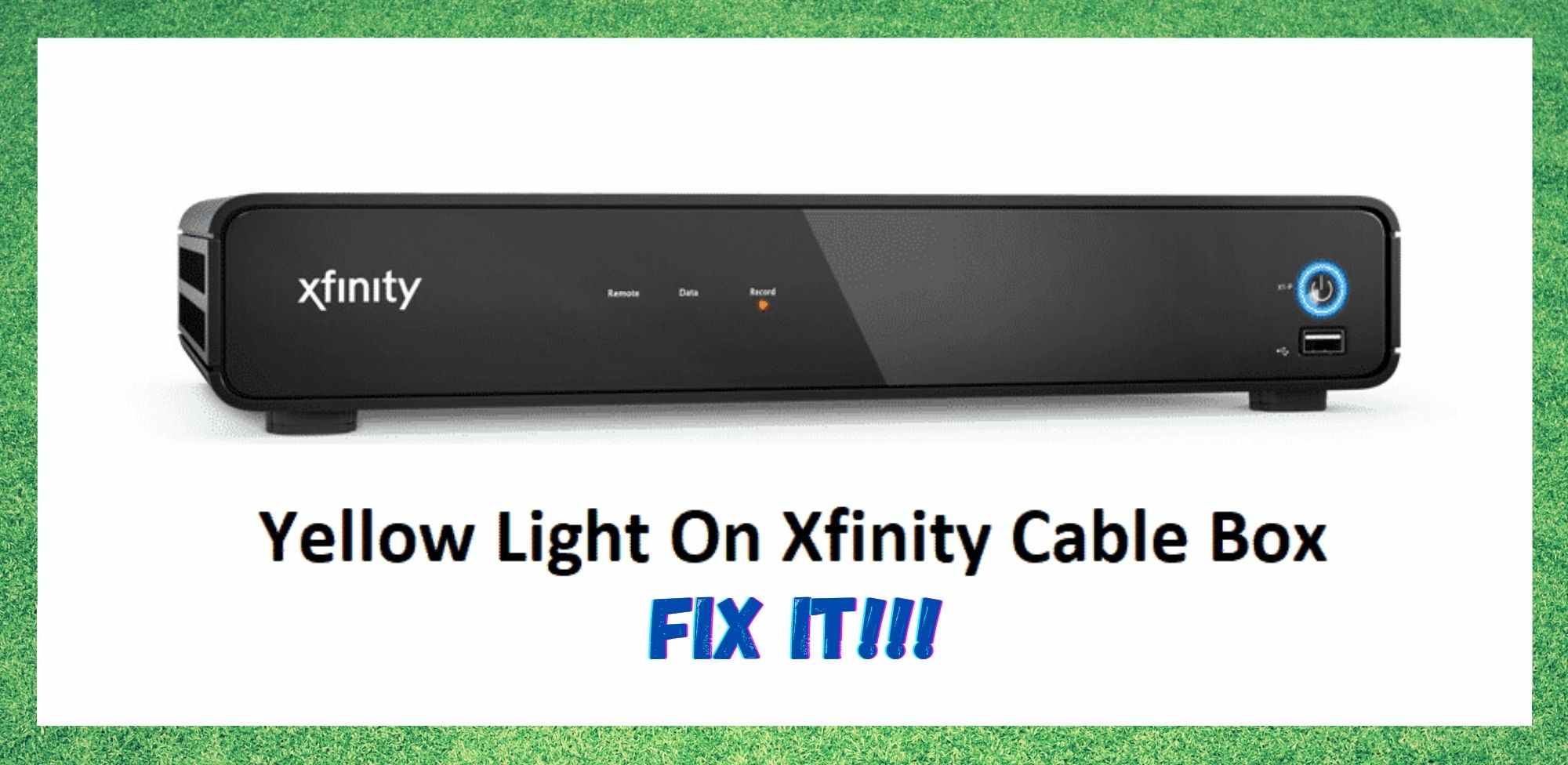 yellow light on xfinity cable box
