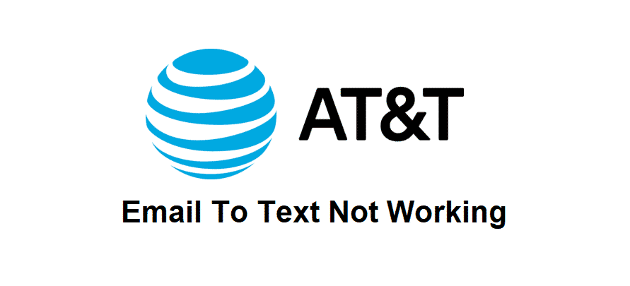 att email to text not working