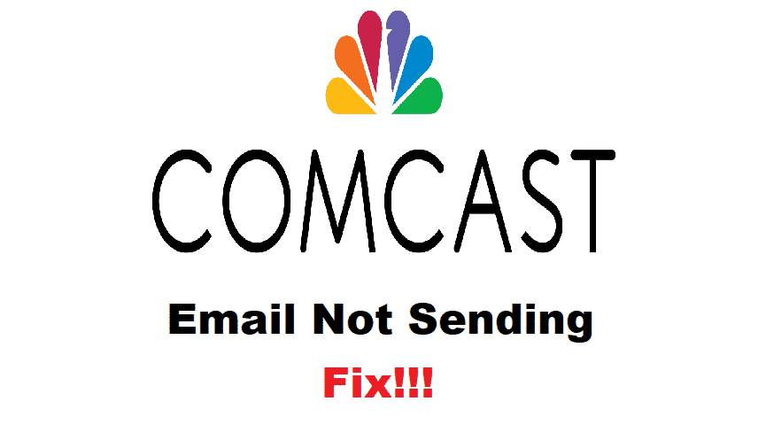 comcast e-mail não envio