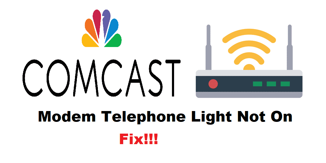 comcast modem telephone light not on