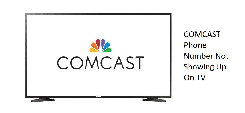 comcast phone number not showing up on tv