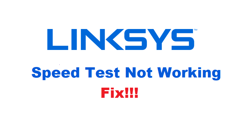 linksys speed test not working