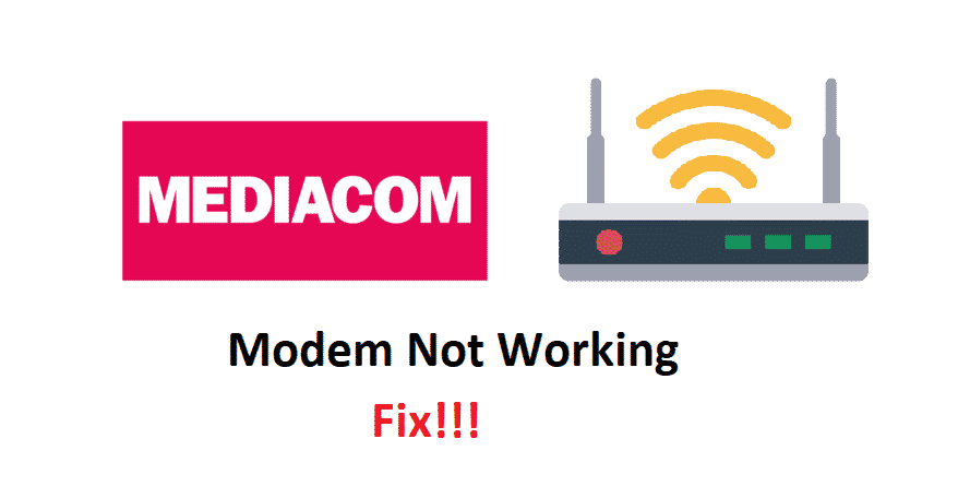 mediacom modem not working