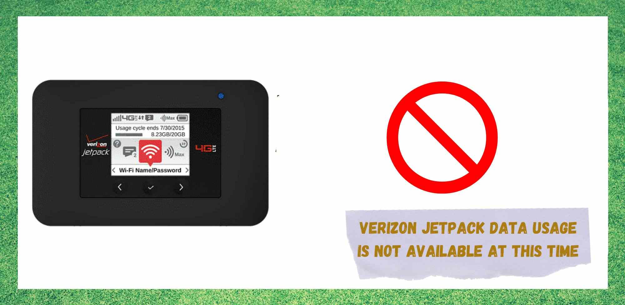 verizon jetpack data usage is not available at this time