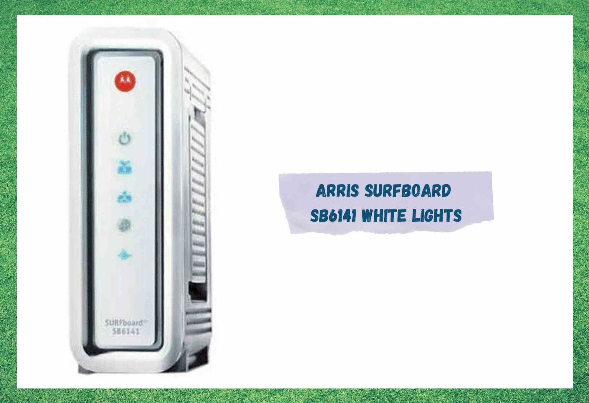 arris surfboard sb6141 white lights