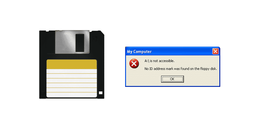 no id address mark was found on the floppy disk