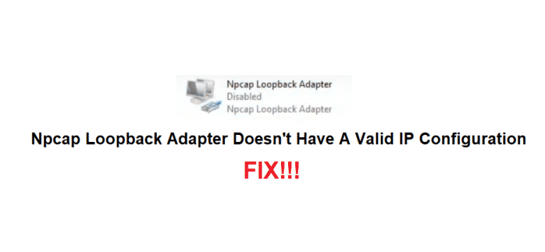 npcap loopback adapter uninstall