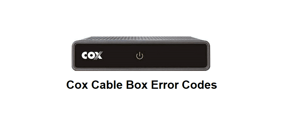 cox cable box error codes