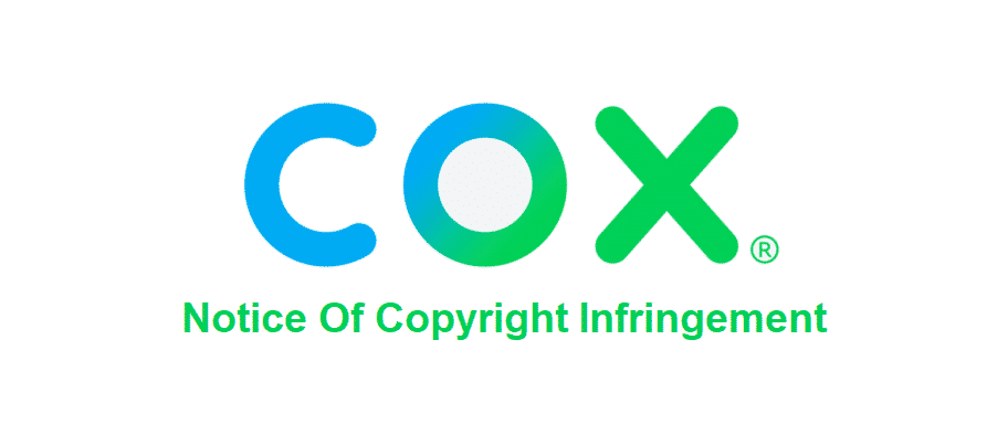 notice of copyright infringement cox