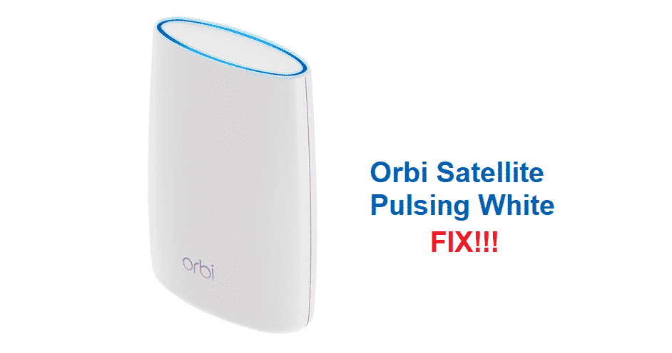 orbi satellite pulsing white