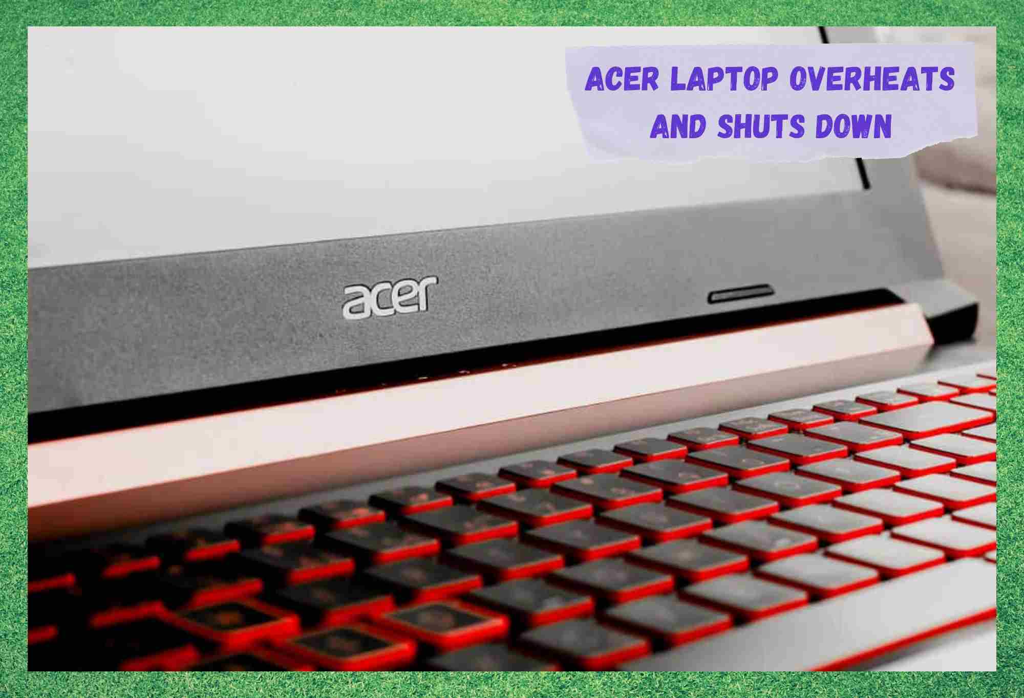 acer laptop overheats and shuts down