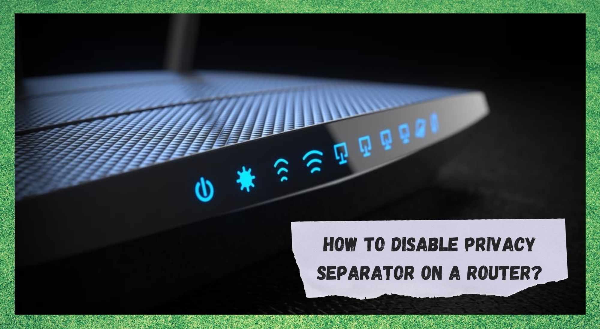 how to disable privacy separator on a router